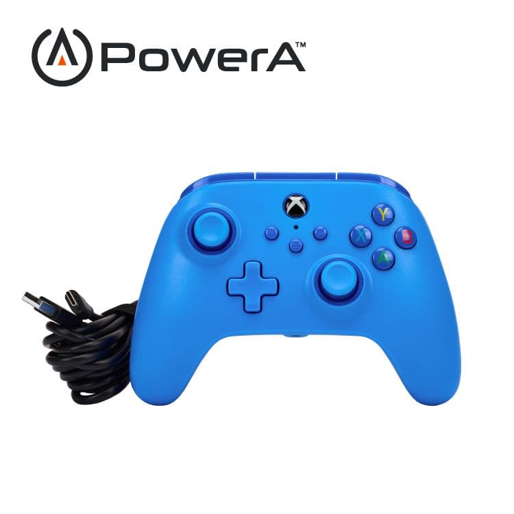 【PowerA】|XBOX 官方授權|有線遊戲手把(1519367-01)  - 藍