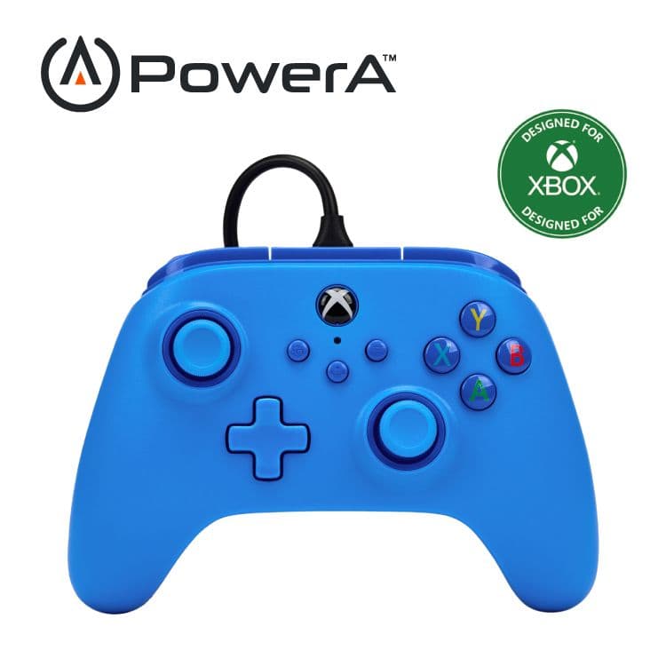 【PowerA】|XBOX 官方授權|有線遊戲手把(1519367-01)  - 藍
