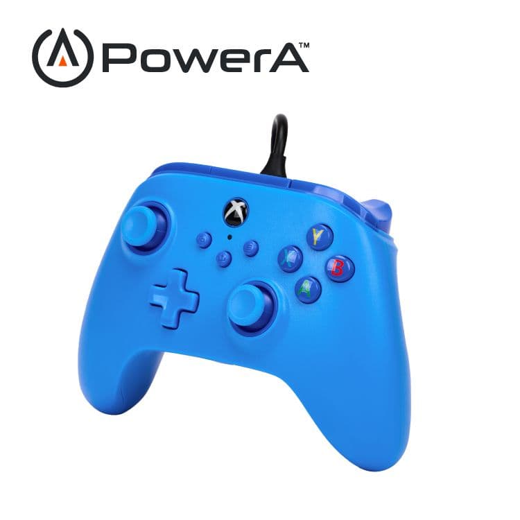 【PowerA】|XBOX 官方授權|有線遊戲手把(1519367-01)  - 藍