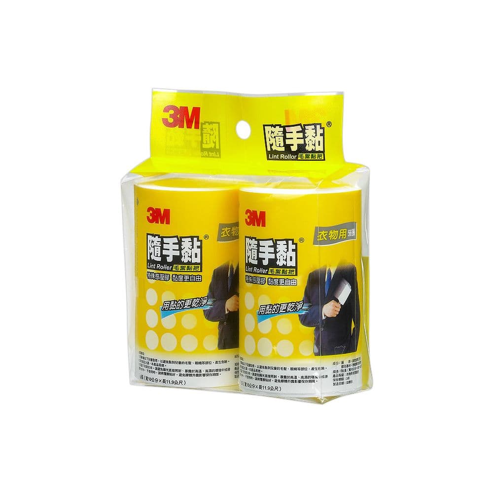 【3M】百利 隨手黏衣物用毛絮黏把補充包-56張x8捲
