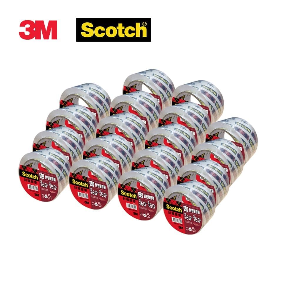【3M】[18入組] 313 Scotch 密封封箱透明膠帶-長途運送用(48MMX35M)