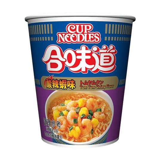 【NISSIN 日清】合味道酸辣蝦味杯麵(12入/箱)