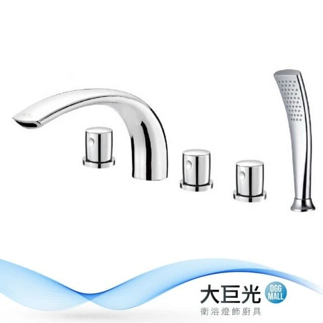 【大巨光】象牙造型浴用檯面雙槍水龍頭_3件式(SB-6603)