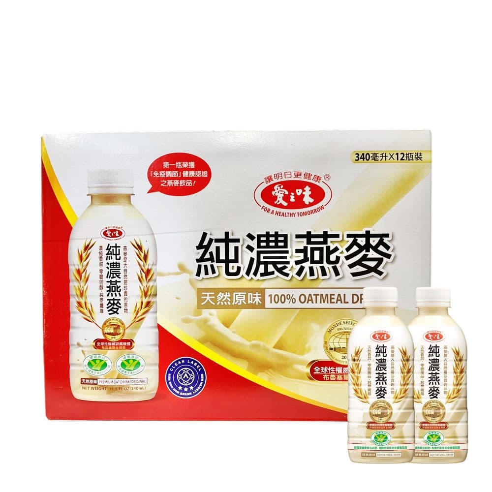 【愛之味】純濃燕麥(大瓶裝340mlx12入)