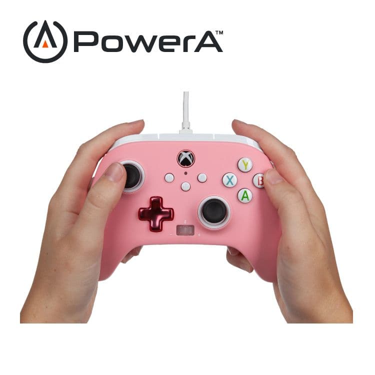 【PowerA】|XBOX 官方授權|增強款有線遊戲手把(1518815-02) - 粉紅色