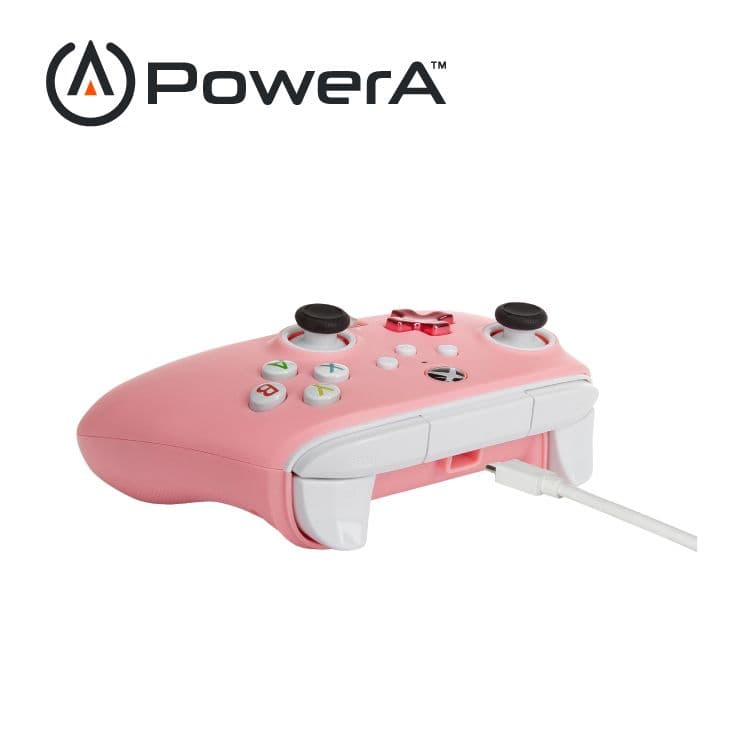 【PowerA】|XBOX 官方授權|增強款有線遊戲手把(1518815-02) - 粉紅色