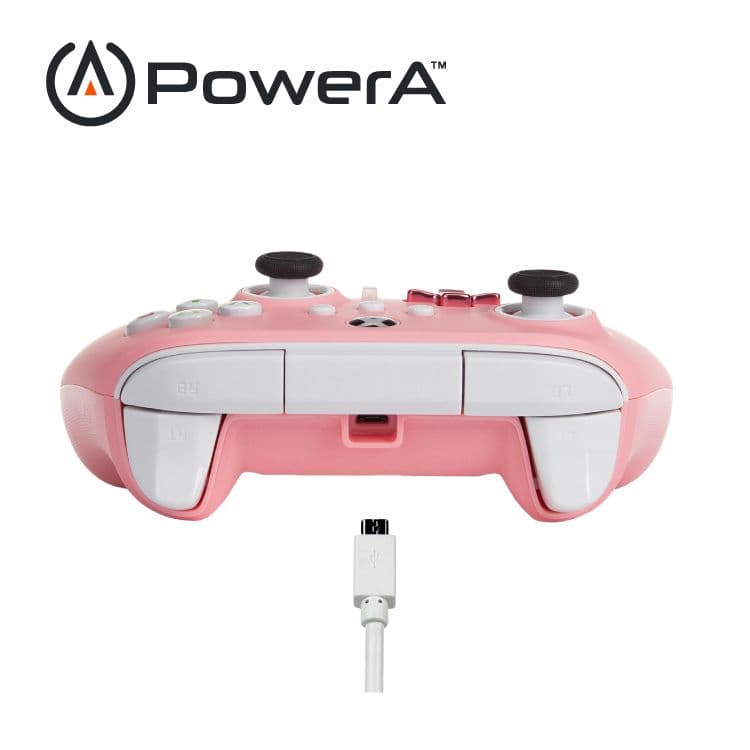 【PowerA】|XBOX 官方授權|增強款有線遊戲手把(1518815-02) - 粉紅色