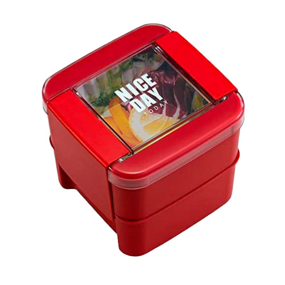 【Lustroware】日本岩崎小清新風保鮮便當餐盒-方型680ml深型雙層(原廠總代理)