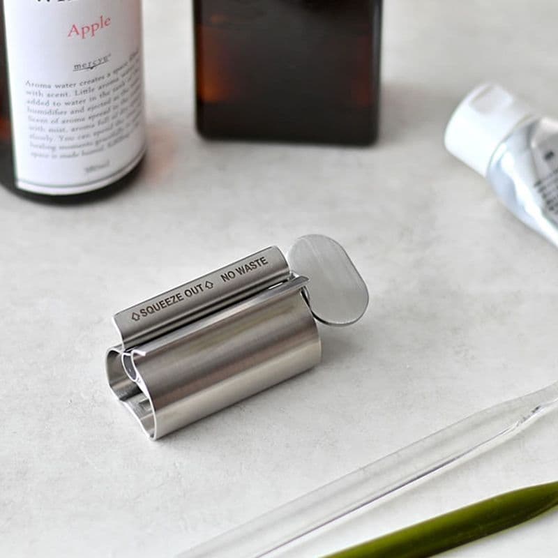 【DULTON】日本 不鏽鋼 極簡工業風 絞轉擠牙膏器 護手霜擠壓器 洗面乳擠壓器