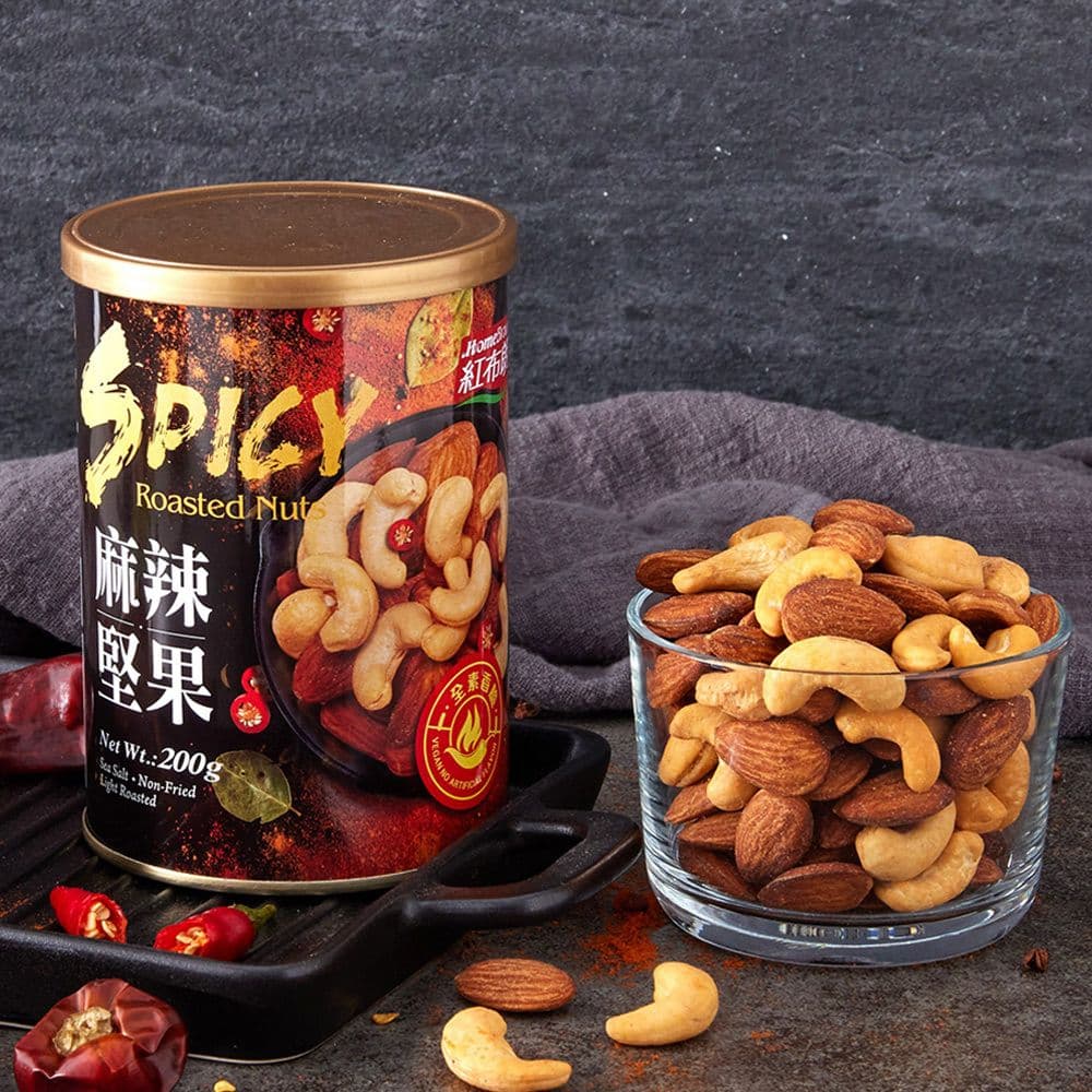 【紅布朗】平安圓滿堅果禮盒(3色堅果+蔓越莓乾+麻辣堅果)(過年/禮盒/送禮)