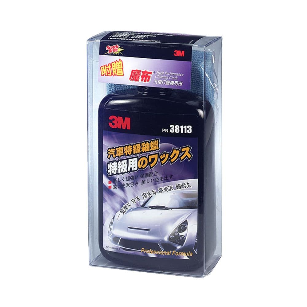 【3M】PN38113 汽車特級釉蠟500ml超值組▾贈打蠟專用布