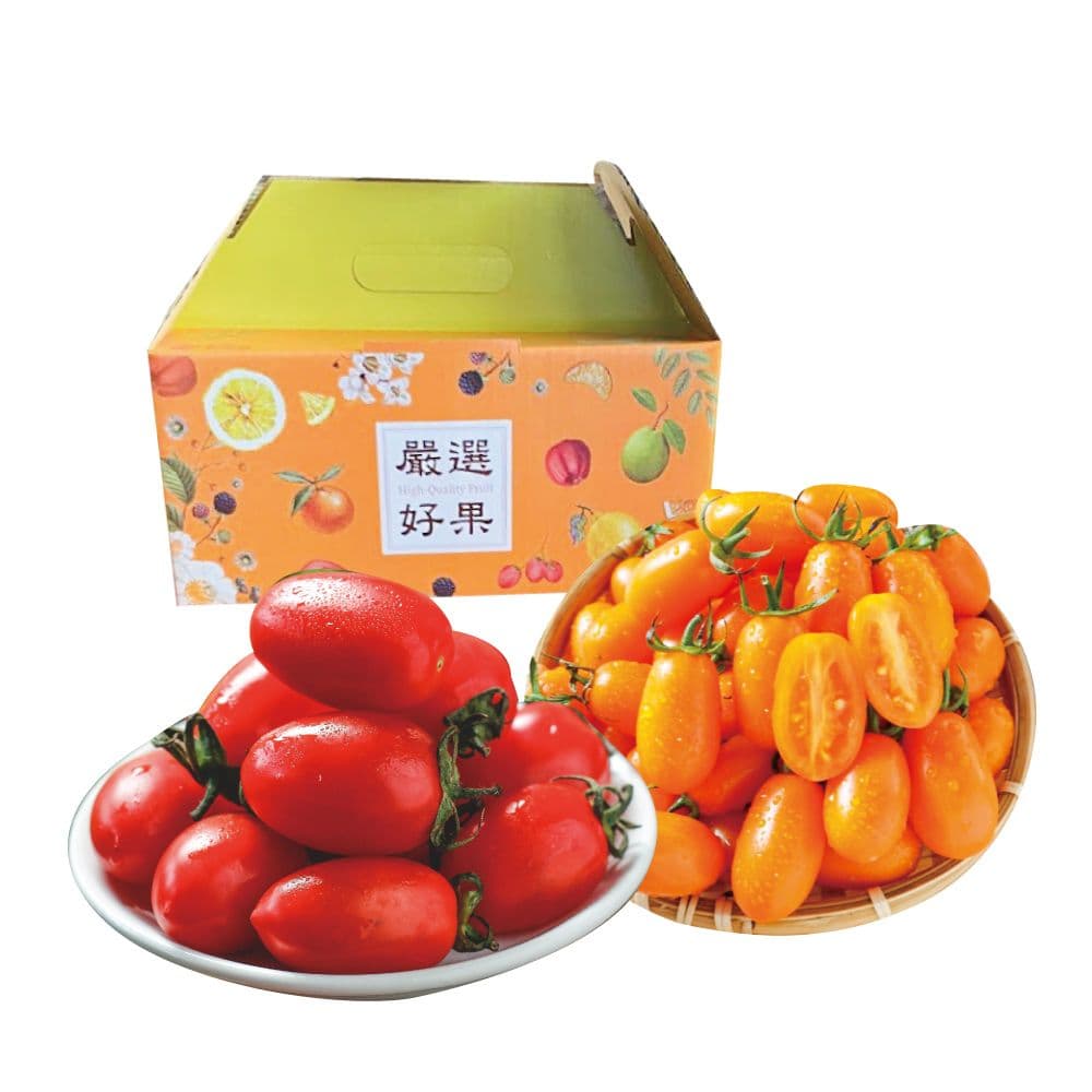【初品果】美濃達哥雙色小番茄禮盒(橙蜜香+紅蜜)3斤x1盒_預購12/22開始陸續出貨