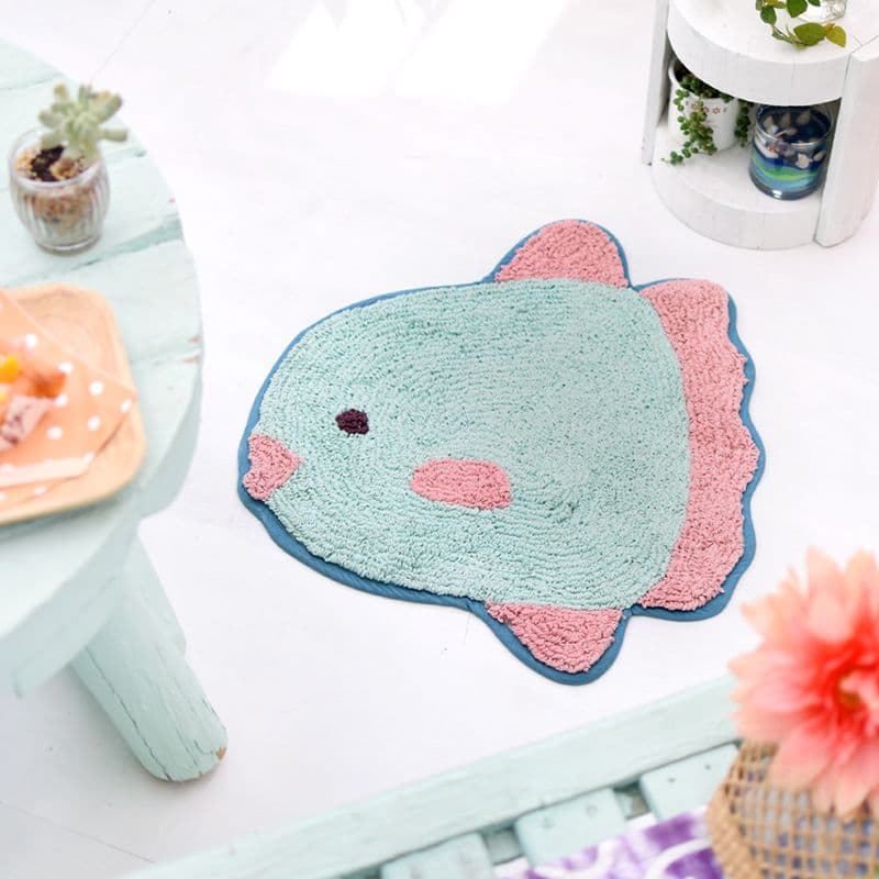 【Tomo Corporation】日本 海底動物 海天使/鯨鯊/翻車魚/鬼蝠魟/鯨魚 地墊 腳踏墊