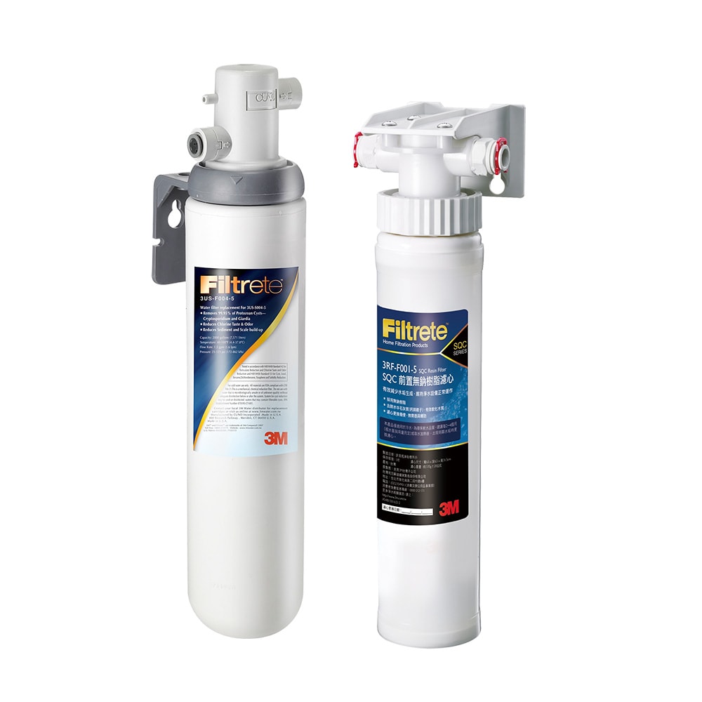 【3M】S004可生飲淨水器+樹脂軟水系統-附安裝+鵝頸龍頭/去除水垢 (中南部 4人以上家庭推薦安裝)