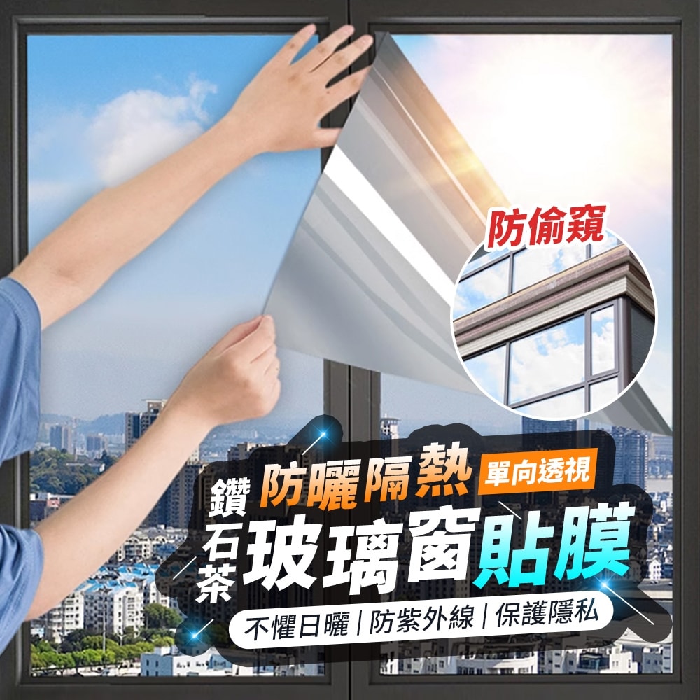 【U-like】防曬隔熱單向透視玻璃窗貼膜(超值2入)