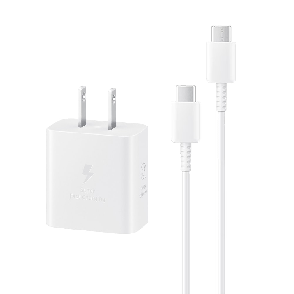 【Samsung 三星】原廠新款 25W 超級快充+雙Type C線組 - 支援S25 S24系列【T2510 / 盒裝】