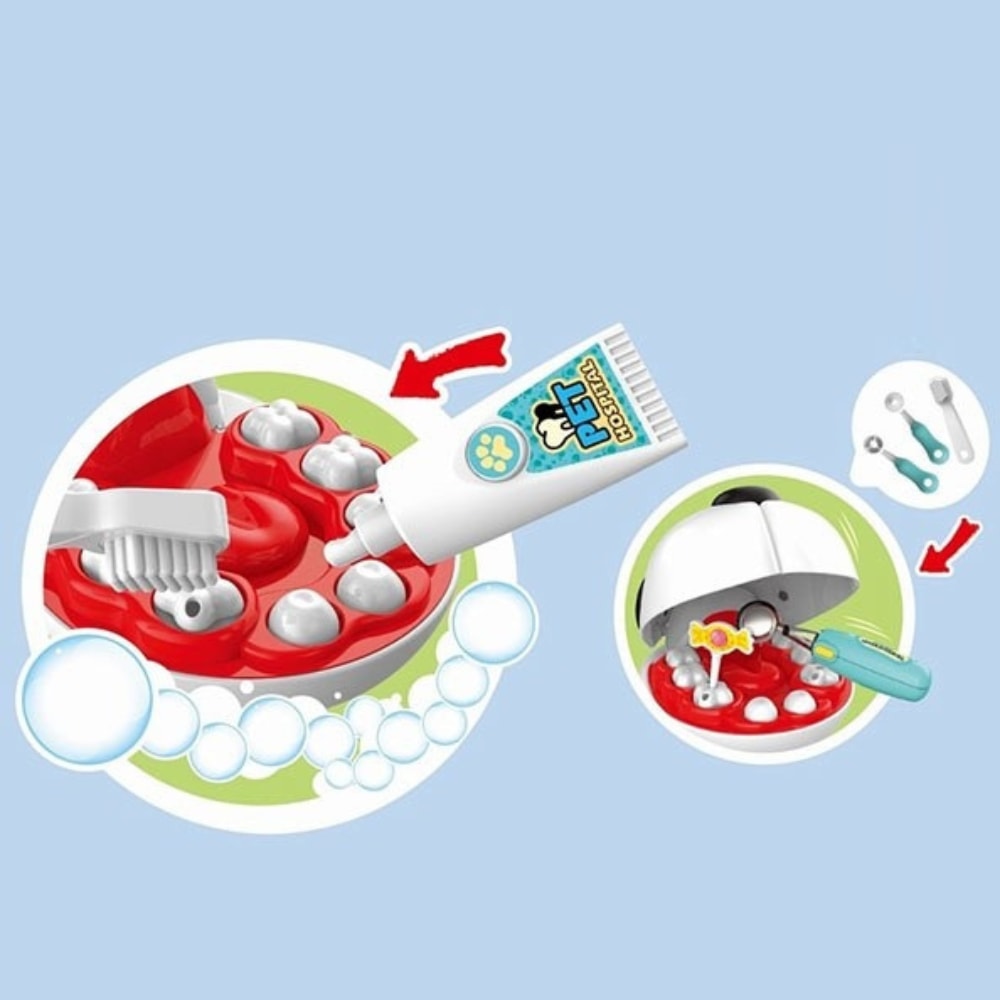 【Playful Toys 頑玩具】寵物牙醫家家酒17PCS GU-8392