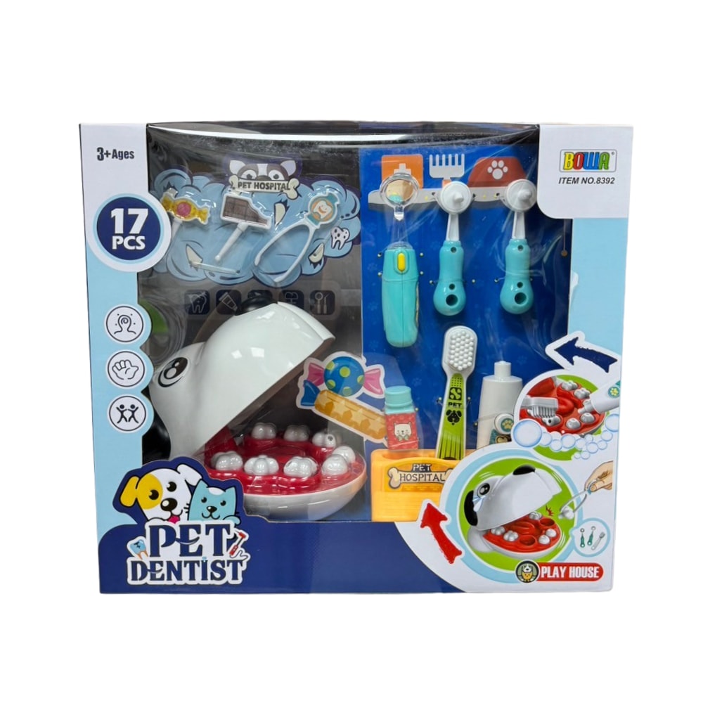 【Playful Toys 頑玩具】寵物牙醫家家酒17PCS GU-8392