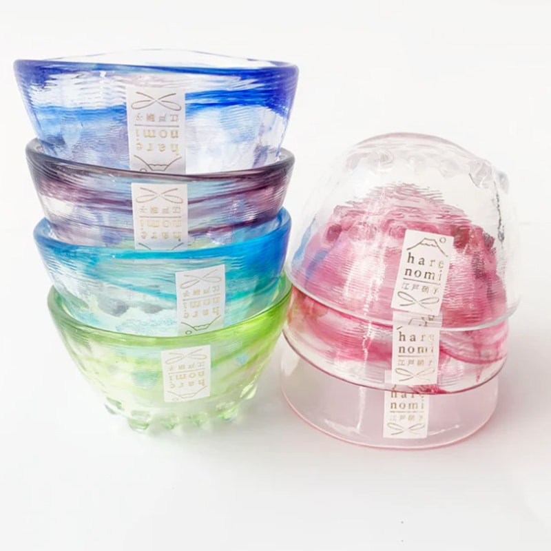 【江戶哨子】日本 harenomi 達摩清酒杯 (7色可選) 酒杯 日本酒杯 透明玻璃杯