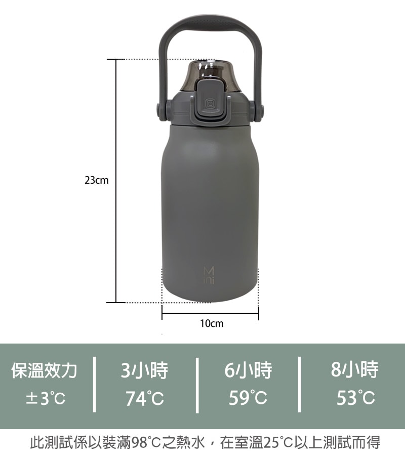 【mini】提把彈蓋保溫瓶(可吸珍珠)1000ml HP1-1000