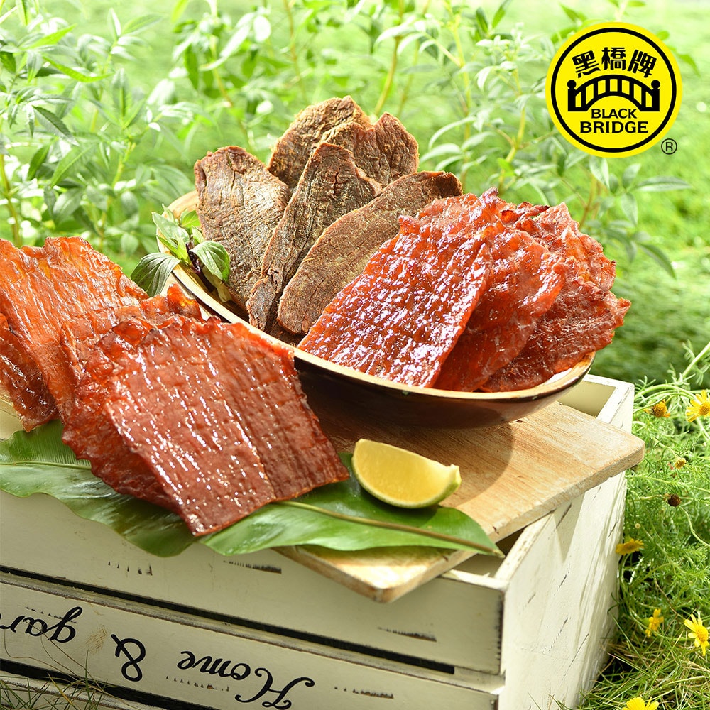 【黑橋牌】經典蜜汁切片肉乾+超人氣黑豬條子肉乾，六件組(下單付款後2026/1/30開始出貨)