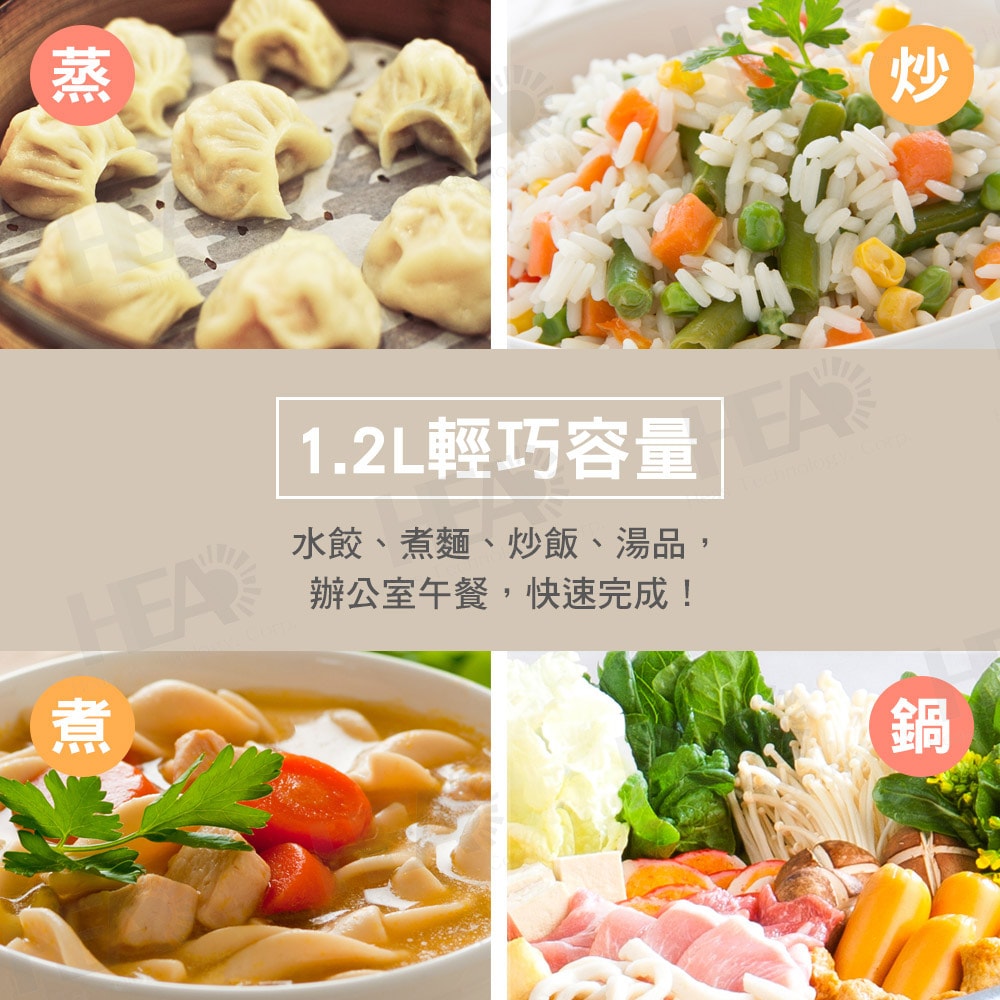 【FURIMORI 富力森】1.2L隔熱蒸煮美食鍋FU-EH126