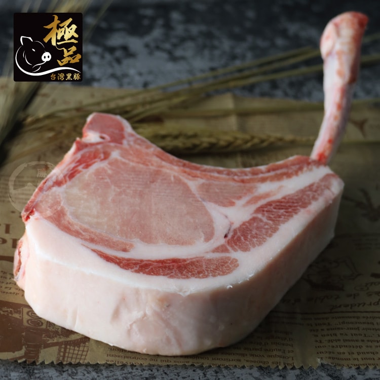 【勝崎生鮮】國產嚴選極品黑豚【19盎司】霸氣戰斧豬4片組(550公克/1片)