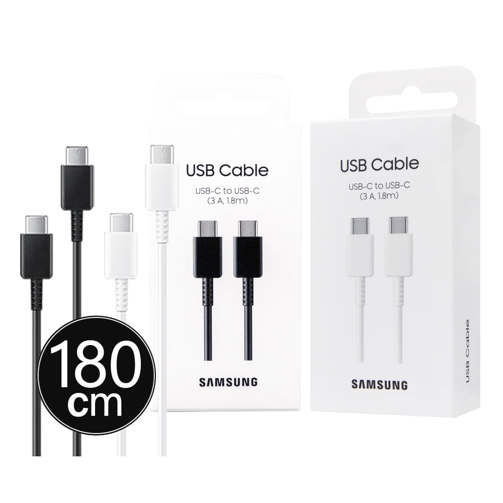 【Samsung 三星】原廠 S25 S24系列 3A,1.8m Type-C to Type-C 線【DX310/盒裝】