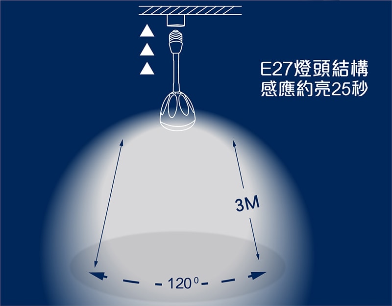 【太星電工】一把照LED感應燈4W/E27燈頭式(白光) WDG104W