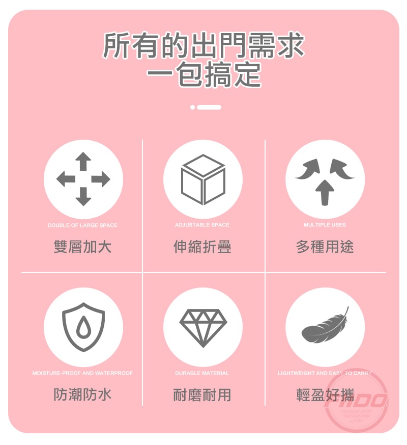 【FIIDO】伸縮旅行收納包袋