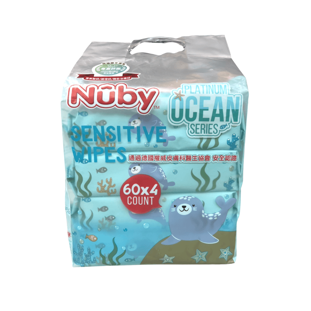 【Nuby】海洋系列極厚柔濕巾(60抽)/16包 箱購