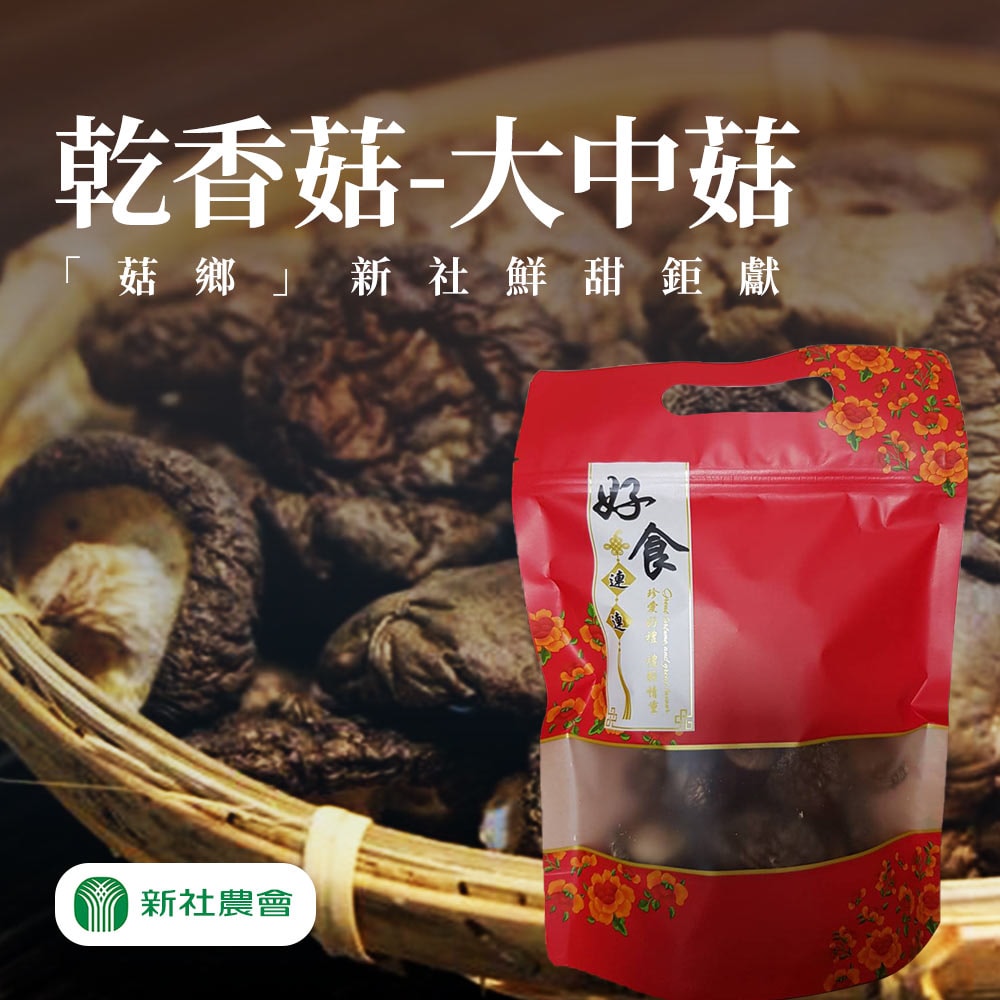 【新社農會】豐香菇-大中菇-100g-包 (2包組)