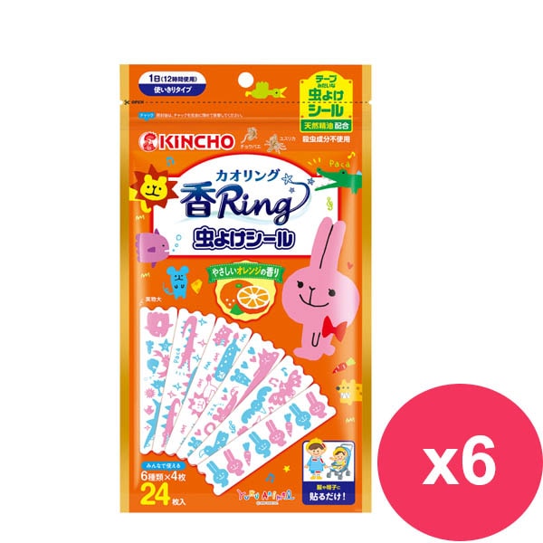 【KINCHO 日本金鳥】精油防蚊貼片24枚入*6入