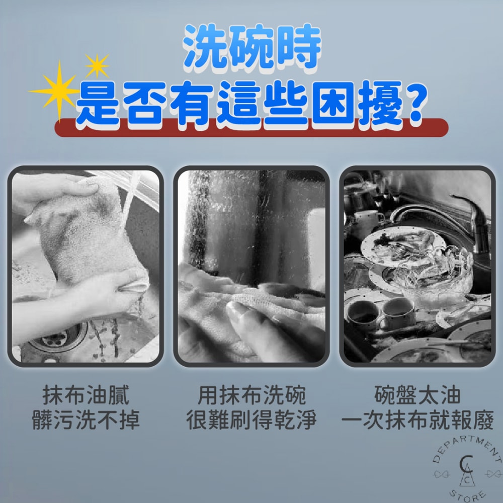 【安適】網格雙面洗碗布2枚入 12*15cmx12入/箱