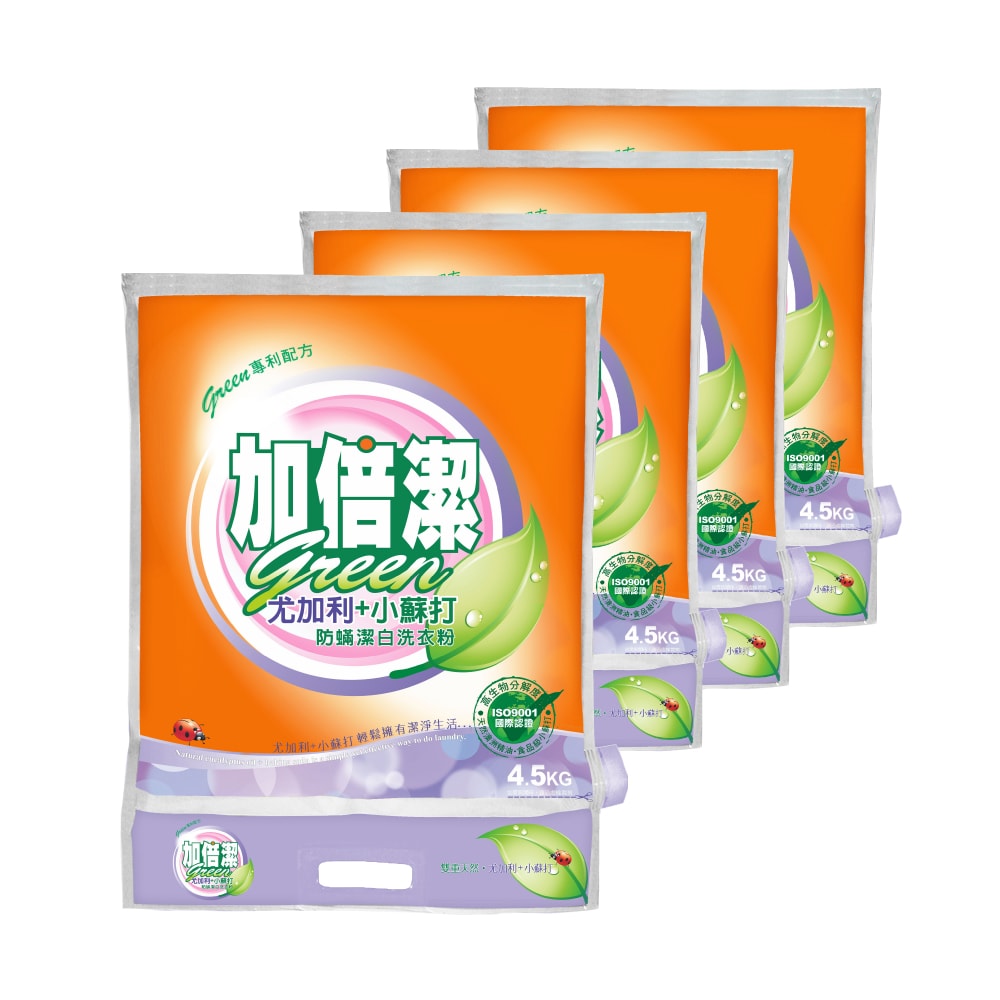 【加倍潔】洗衣粉-尤加利防璊 4.5kgx4入/箱