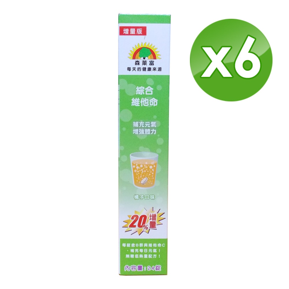 【SUNLIFE森萊富】德國原裝SUNLIFE森萊富「綜合維他命」發泡錠24粒增量版(6入促銷包裝)