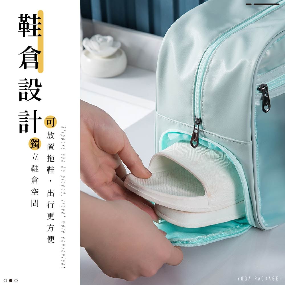 【FL 生活+】雙手提分層大容量洗潄化妝包(A-154)