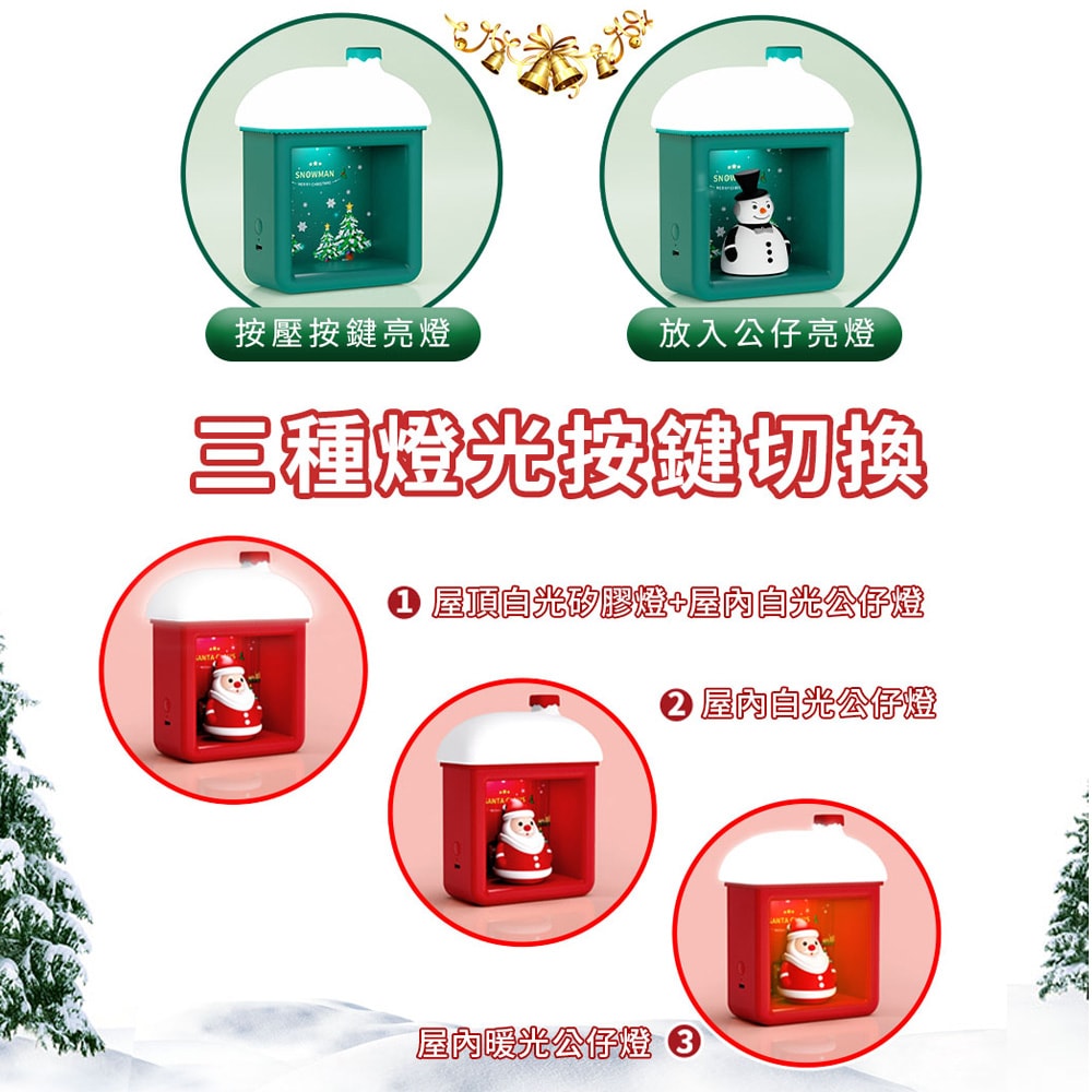 【Timo】平安夜系列 磁吸式 璀璨聖誕小夜燈