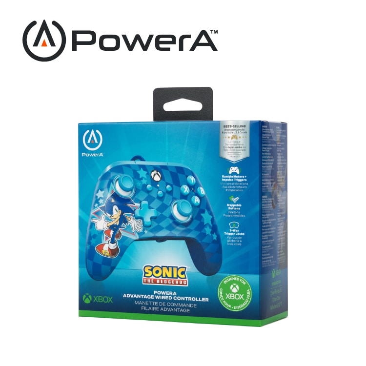 【PowerA】XBOX 可調增強款有線遊戲手把(XBGP0229-01)-音速小子