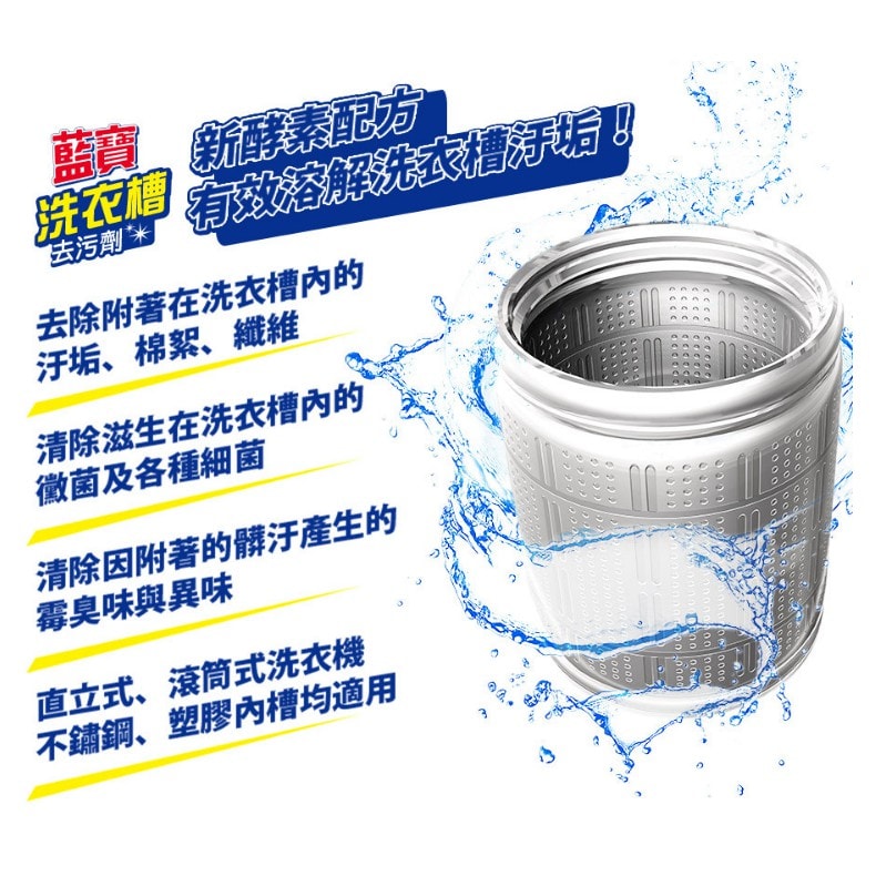 【藍寶】洗衣槽去汙劑 單入 300gx12入/箱