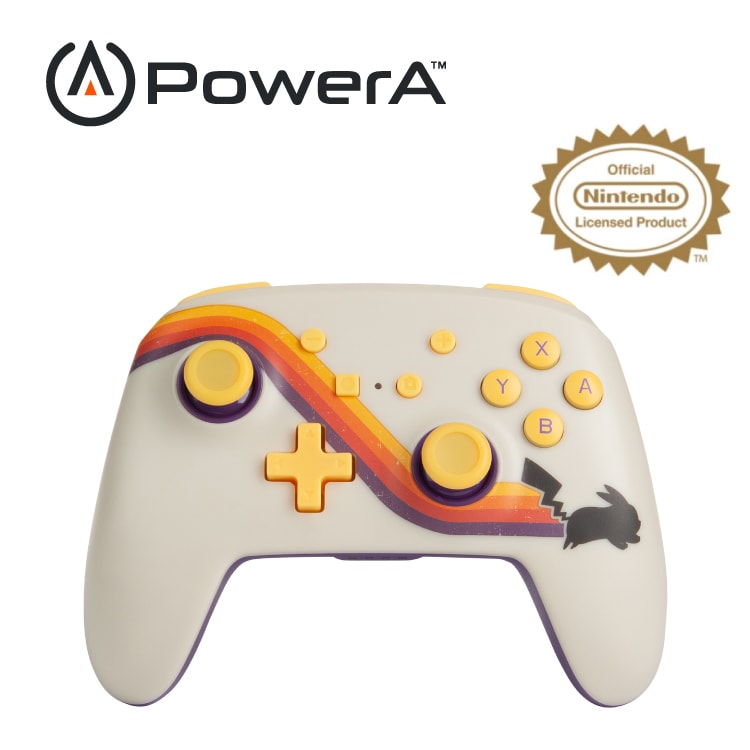 【PowerA】任天堂官增強款無線遊戲手把限量款(1518804-02)-復刻皮卡丘