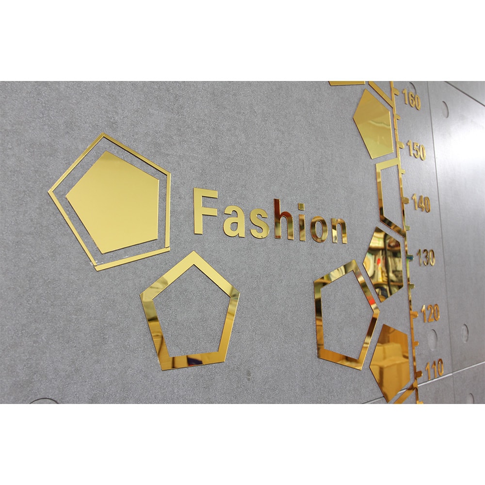 【Gohome】六角形3D立體身高測量壁貼(壓克力)