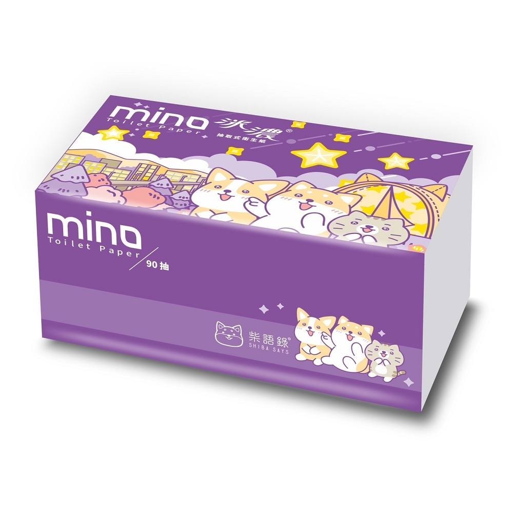 【MINO 洣濃】柴語錄抽取式花紋紙90抽6包12串/箱