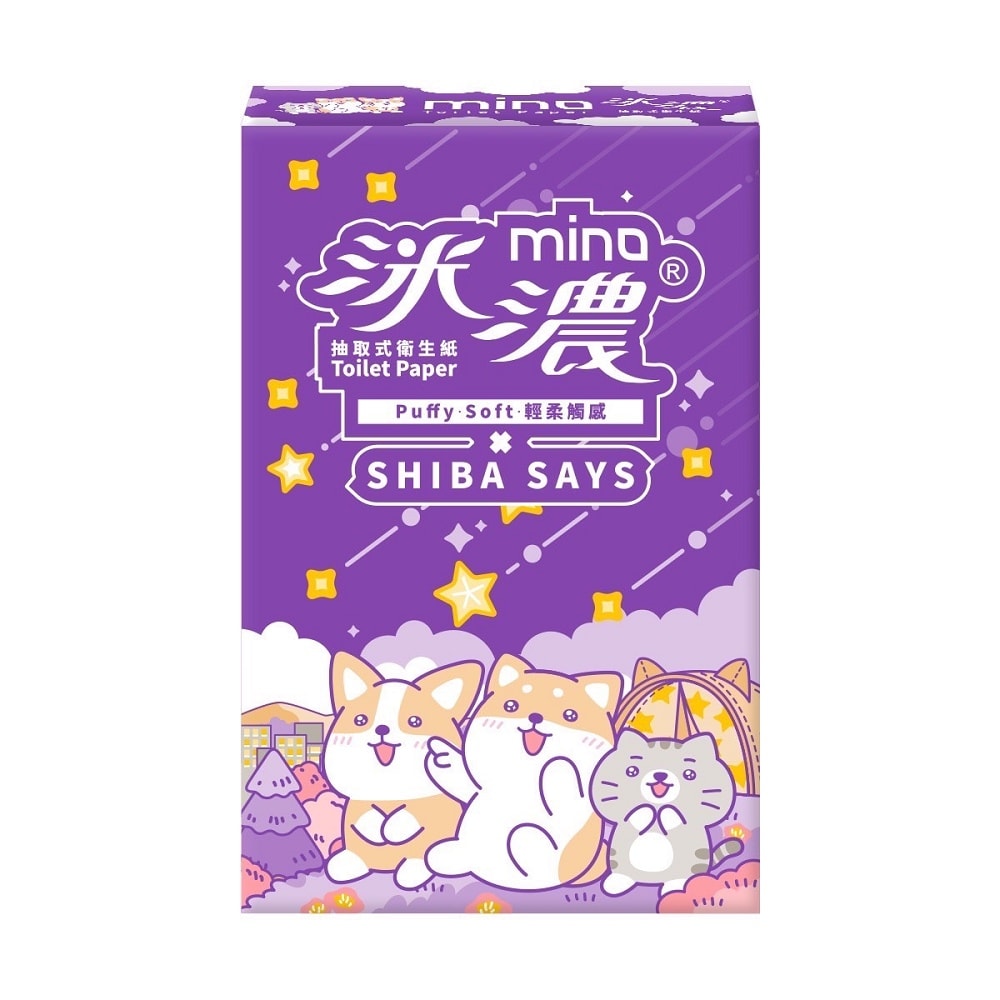 【MINO 洣濃】柴語錄抽取式花紋紙90抽6包12串/箱