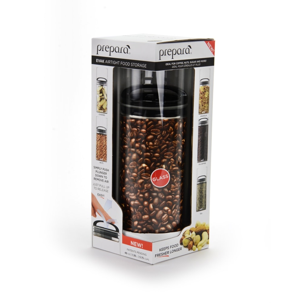 【Prepara】EVAK 密封儲物罐 COMPACT 系列玻璃/亮面把手(3號)-1360ml