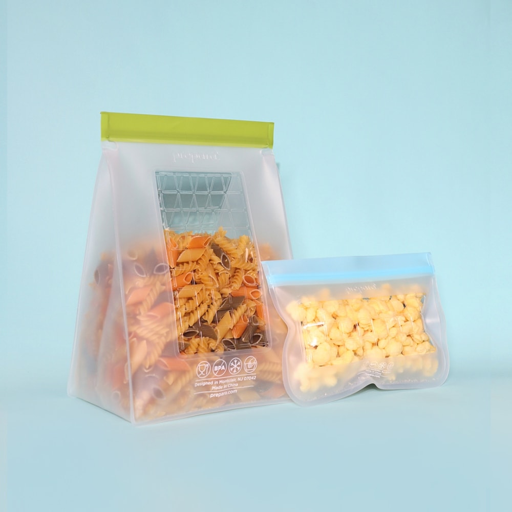 【Prepara】食物保鮮密封夾鏈袋[2號袋 綠色夾鏈]-1900ml x2入