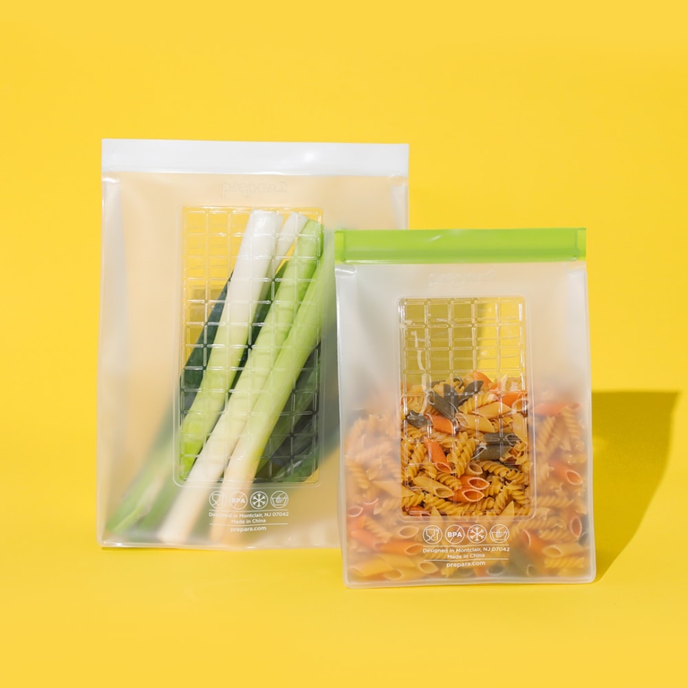 【Prepara】食物保鮮密封夾鏈袋[2號袋 綠色夾鏈]-1900ml x2入