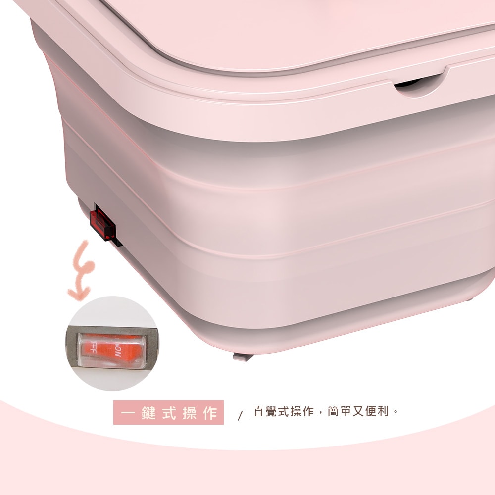 【AWSON 歐森】PTC陶瓷加熱摺疊泡腳機/恆溫足浴機(AFM-332)紅光/氣泡/滾輪/草藥盒-櫻花粉