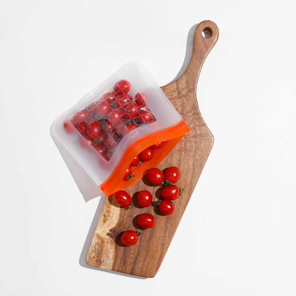 【Prepara】食物保鮮密封夾鏈袋[4號袋 藍色夾鏈]-20.32x12.7cm x2入