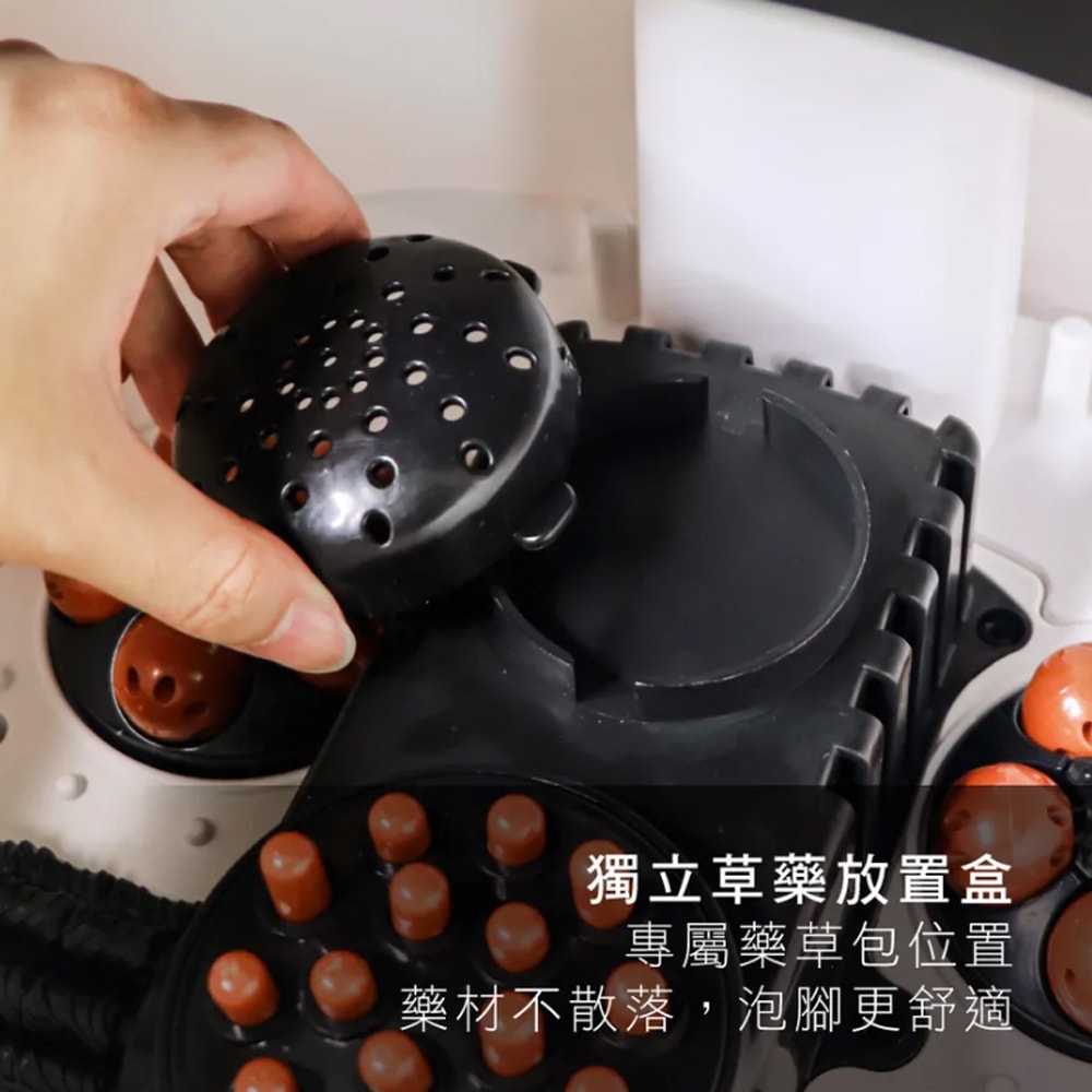 【KINYO】PTC陶瓷加熱自動按摩恆溫泡腳機/足浴機(IFM-6003)紅光/電動滾輪/草藥盒